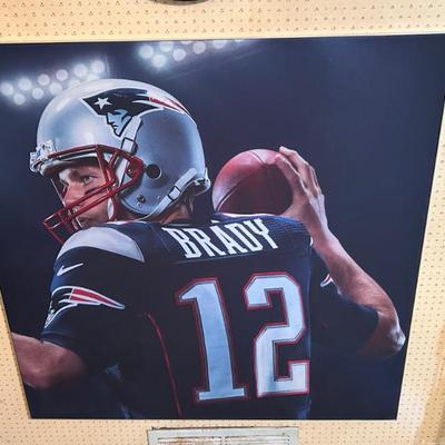 Large Canvas Framed Tom Brady Art
