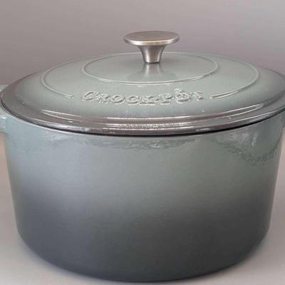 Crock Pot Enameled Cast Iron Pot