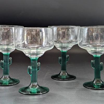 Cactus Stem Margarita Glasses