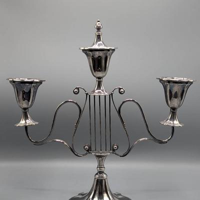 Antique Georgian OSP Lyre Candelabra 