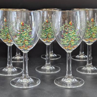 Spode Christmas Tree Wine Glasses