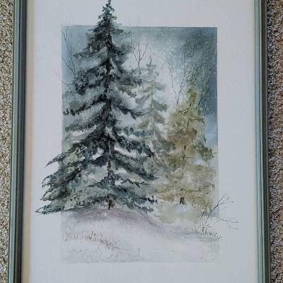 Miriam Hanscom Signed Watercolor Painting