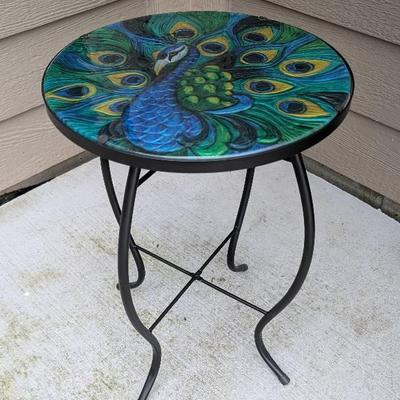 Peacock Glass Table