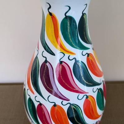 Mexican Clay Chili Peppers Vase