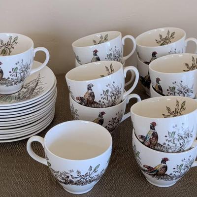 Johnson Brothers Pheasant Cups and Saucers