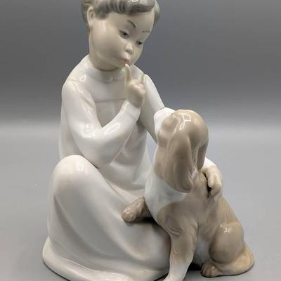 Lladro Boy With Dog