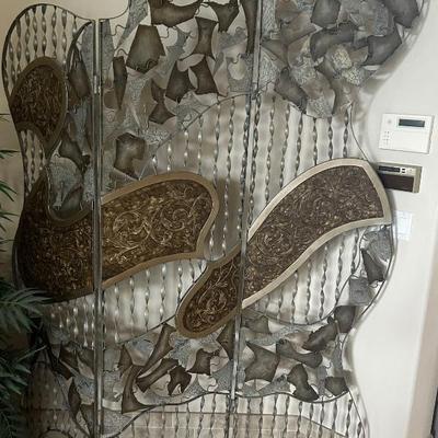 Metal Sculptured Room Divider