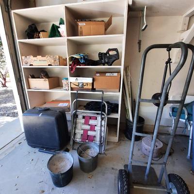 Sale Photo Thumbnail #21: dolly, shelving, misc
