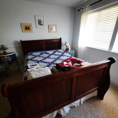 Sale Photo Thumbnail #54: wood queen bed and mattress