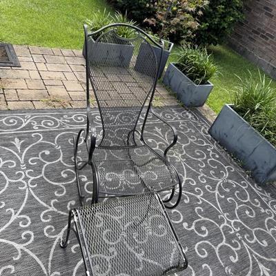 Russell Woodard rocker and foot table set