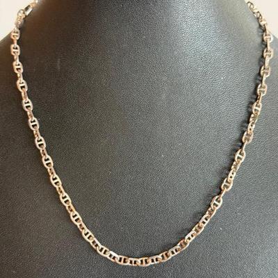 Vintage Sterling Silver 16 Inch Necklace - Total Weight 10.75 Grams 