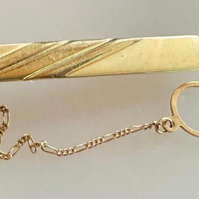 14K Yellow Gold Men's Tie Tack  - Total Weight 4.9 Grams 