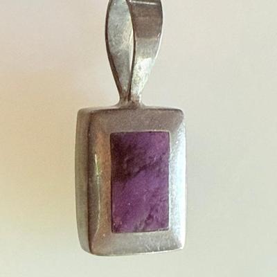 Christin Wolf Sterling Silver And Charoite Pendant