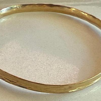 Vintage 14K Yellow Gold Bangle Bracelet - Total Weight 8.4 Grams 