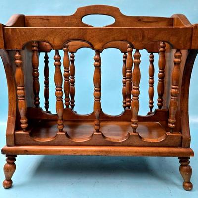 Vintage Wooden Magazine Rack