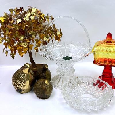 Vintage “Jeanette” Amberina Glass & More Decor