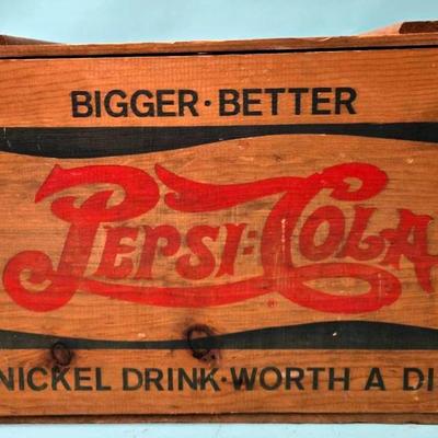 Vintage Wooden "Pepsi-Cola" Crate 