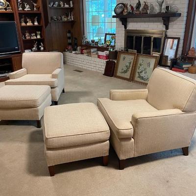 Sale Photo Thumbnail #1: Designer Chair and Ottoman