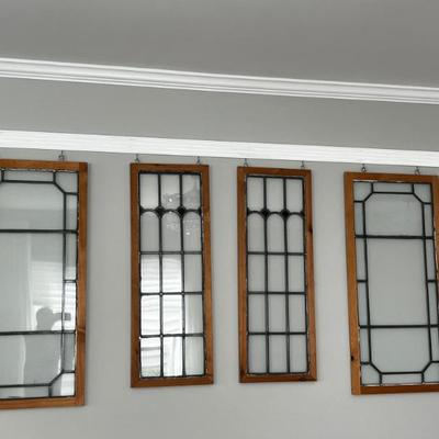 Sale Photo Thumbnail #96: Lead glass decorative windows 2pairs