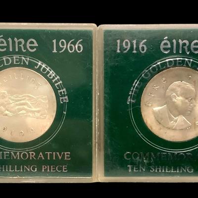 UNC 1966 Irish Ten Shilling Coins