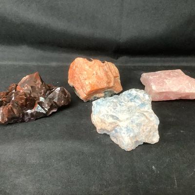 Amethyst, Rose Quartz & Calcite