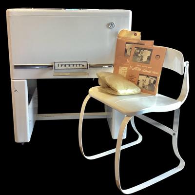 Vintage Ironrite Ironing Machine With Chair
