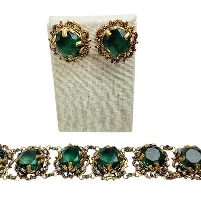 Austria Glass Bracelet Earrings Set