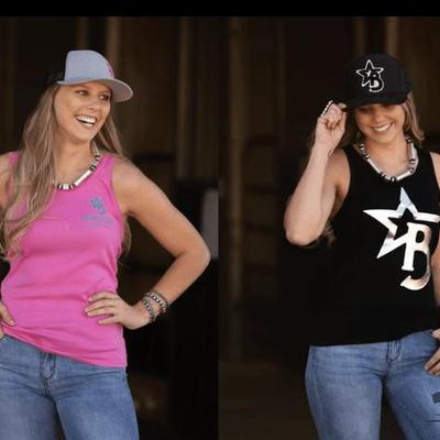 #1020 • (2) Large Boogie Cattle Company Tank Tops
