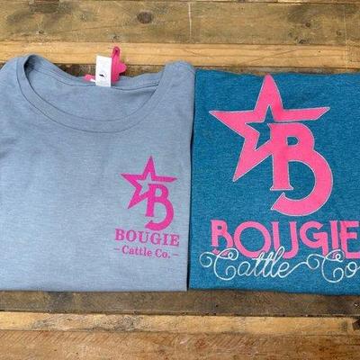 #1036 • (2) Small Bougie Cattle Company T-Shirts
