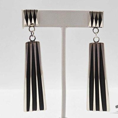 #385 • Native American Sterling Silver Dangle Earrings, 27g
