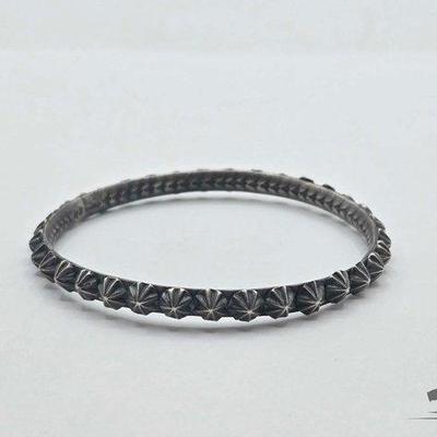 #317 • Handmade Native American Sterling Silver Bangle, 28.05g
