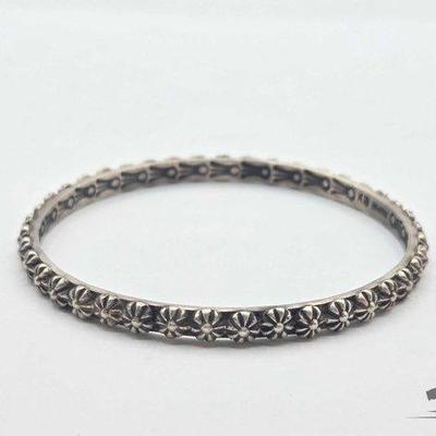 #292 • Handmade Native American Sterling Silver Bangle, 24.74g
