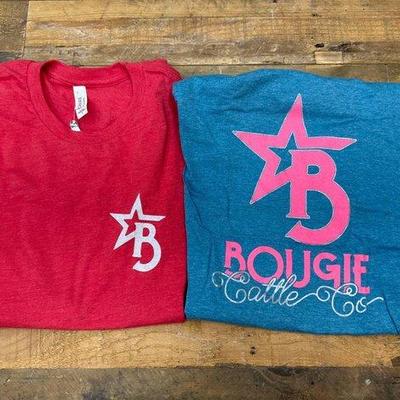 #1026 • (2) Small Bougie Cattle Company T-Shirts
