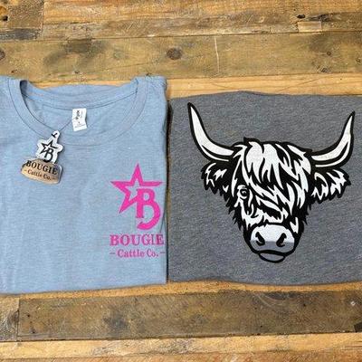 #1028 • (2) Small Bougie Cattle Company T-Shirts
