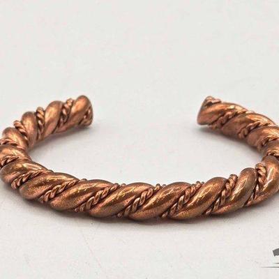 #531 • Native American Copper Twisted Cuff, 45.59g
