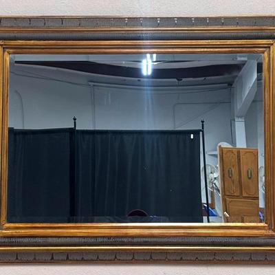 Ornate Gold and Wooden Wall Mirror