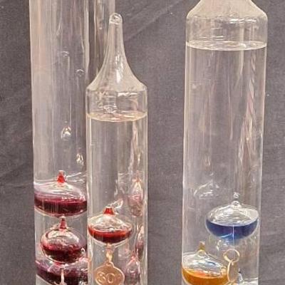 Three Galileo Glass Desktop Thermometers Vol. 2