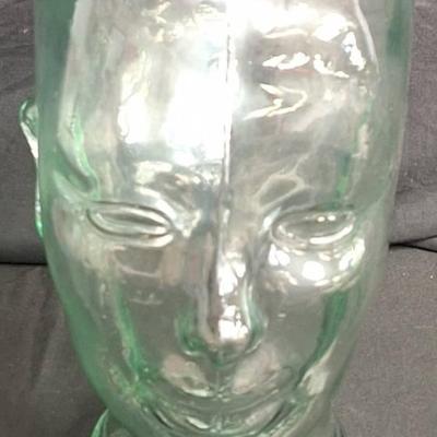 Vintage Molded Glass Display Head