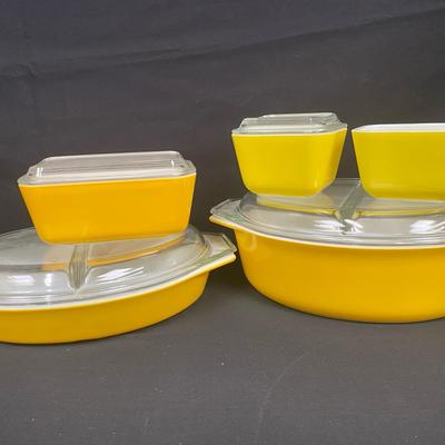 Vintage Pyrex Yellow Refrigerator Boxes & More
