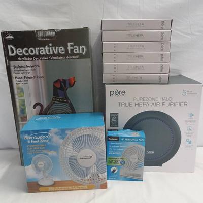 Purezone Halo True HEPA Air Purifier W/ Fans And Filters