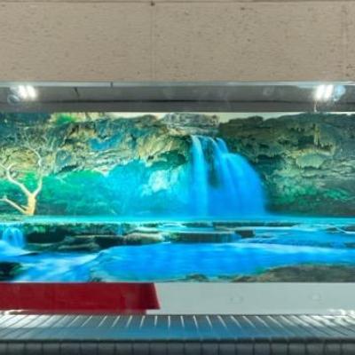 1970s Light-up Waterfall Mirror 