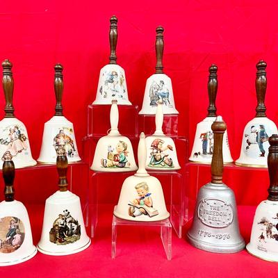 Norman Rockwell Gorham Fine Bone China Collectors Limited Edition Bells