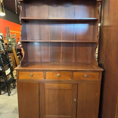 Sale Photo Thumbnail #282: Antique pewter cupboard