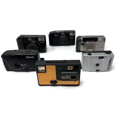 Lot of 6 Vintage 35mm & Disc Film Cameras 