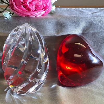Two Crystal Paperweights