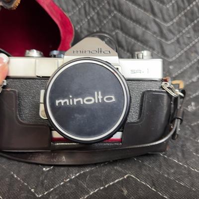 Minolta SR-1 35mm SLR Film Camera w/ Case & Lens