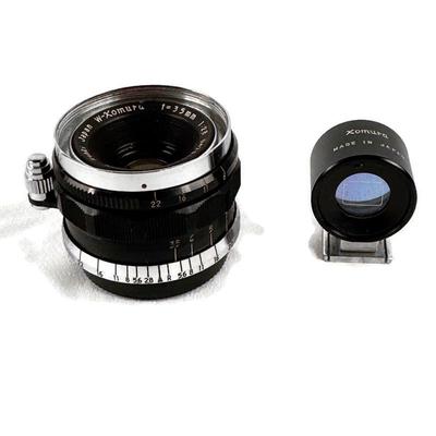 Vintage Komura W-Komura 35mm f/2.8 Lens with Matching Komura Viewfinder