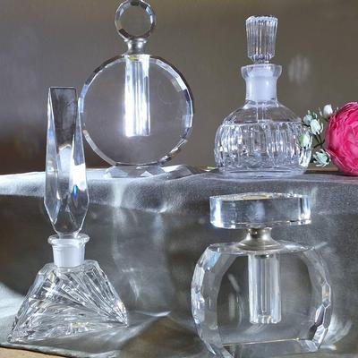 Four Crystal Perfume Bottles