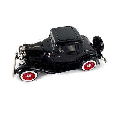 Classic Diecast 1930s Ford Coupe Model – Black Beauty with Red Spoke Wheels  Add a touch of vintage 