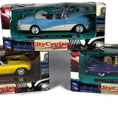 CityCruisers Die-Cast Classic Car Trio – Buick & Chevy Beauties! 